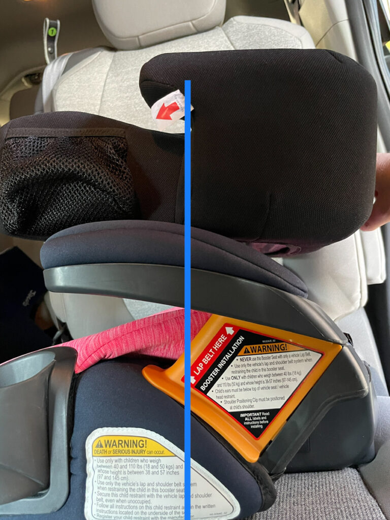 Travel Car Seat Expert - The back of a car seat with a baby in it.