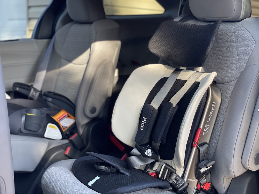 Travel Car Seat Expert - A Wayb Pico car seat in the back seat of a car.